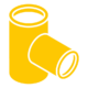 t-shaped pipe connections icon